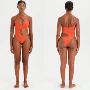 Riot Swim Blaise One Piece Rust Orange Swimsuit